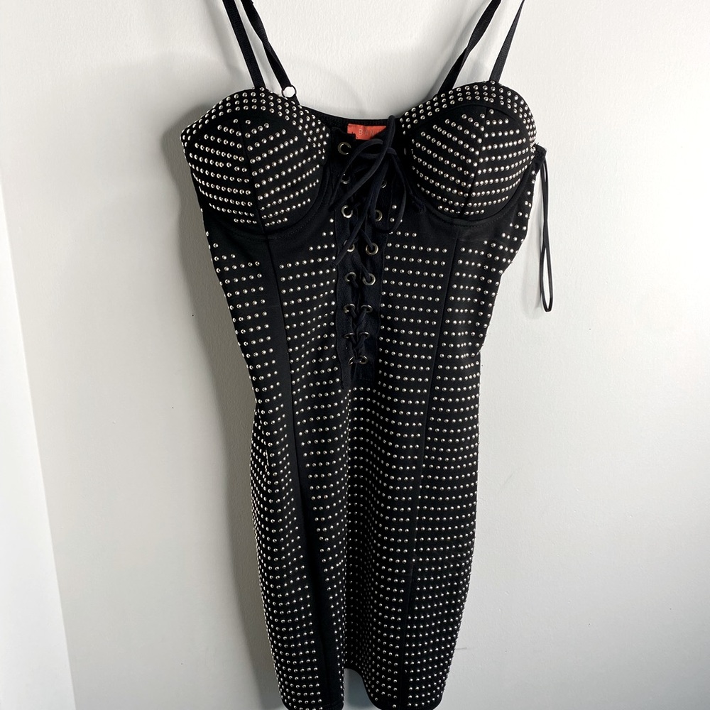 Studded black party/glam event dress